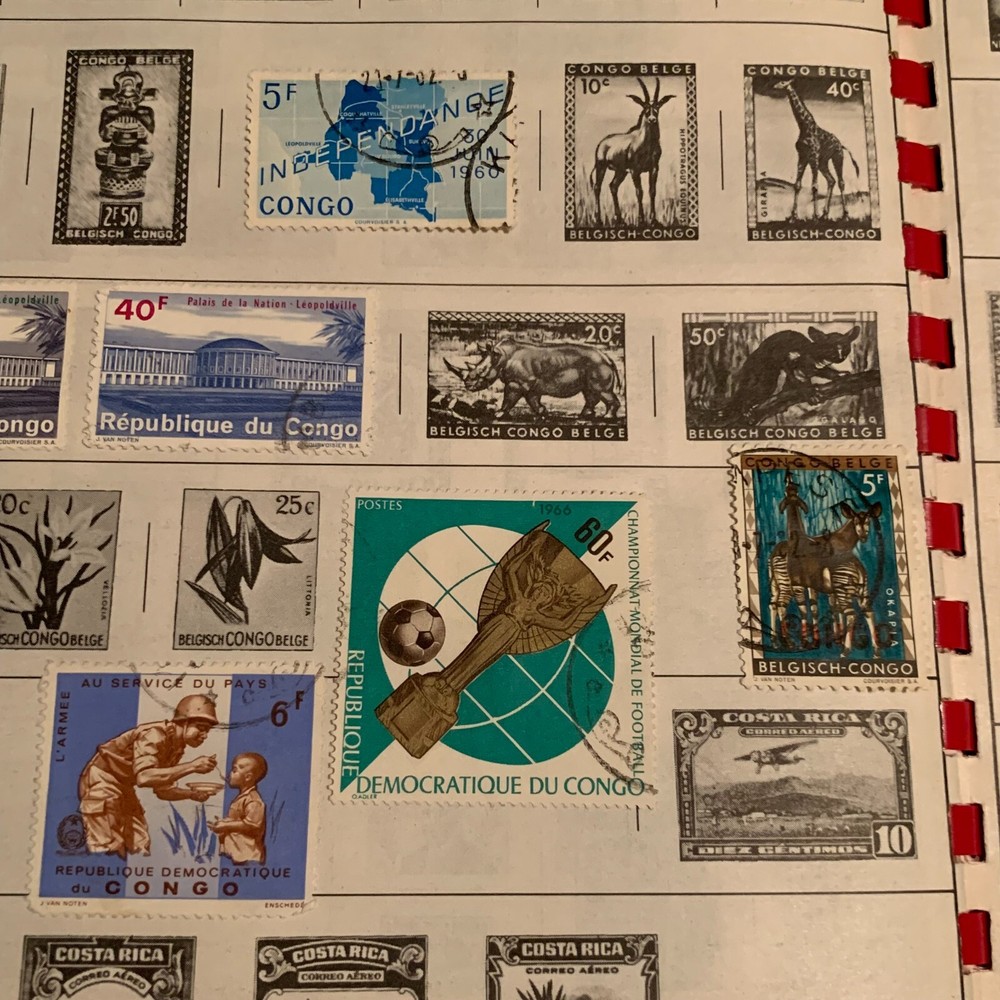 Pioneer Stamp Collecting Book With Stamps Copyright 1960 H. E. Harris