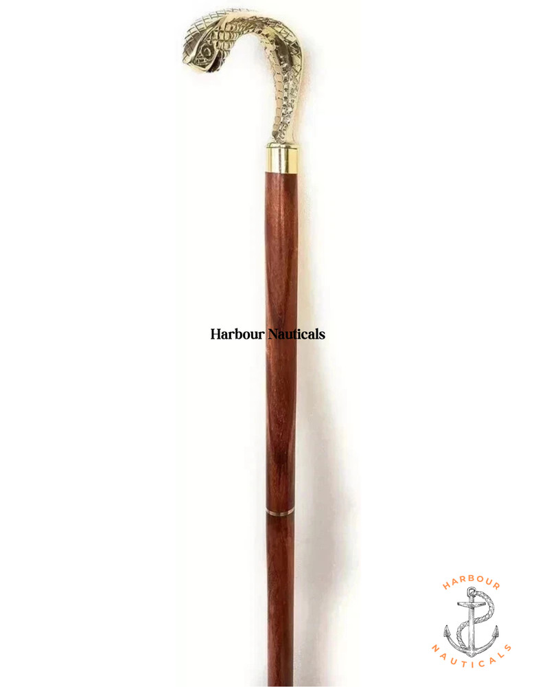 36” Rosewood Walking Cane Solid Brass Derby Handle Handmade