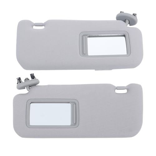 Driver and Passenger Side Sun Visor with Mirror Gray Replacement for Corolla