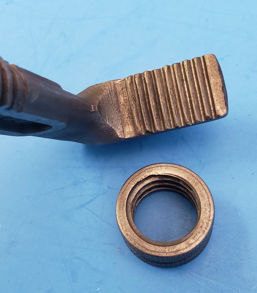 Used Ridgid 12" Inch Hook Jaw Replacement with Ring Nut