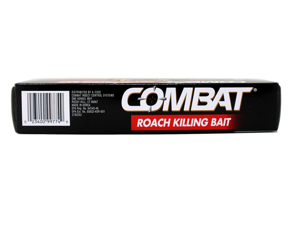 Combat Roach Killing Bait Stations for Small and Large Roaches, 12 Count 5 Pack