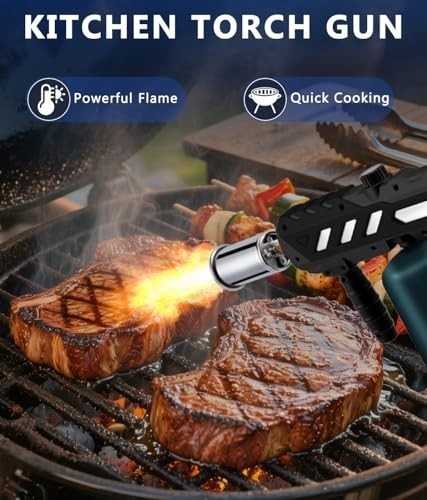 Powerful Detachable Propane Torch Gun - Adjustable Flame BBQ Burner, Campfire &