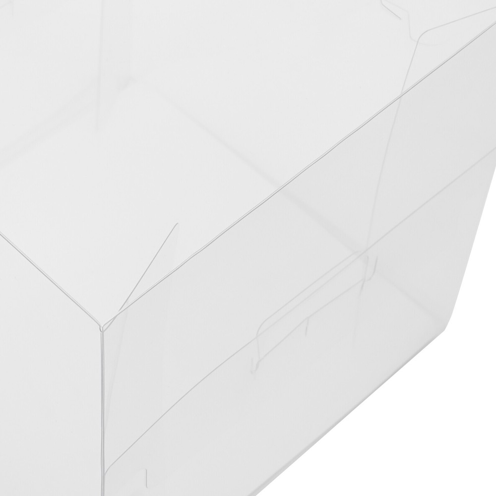 50 Pcs Clear Cake Boxes, Square Clear Cake Boxes, Cake Carrier with Handle