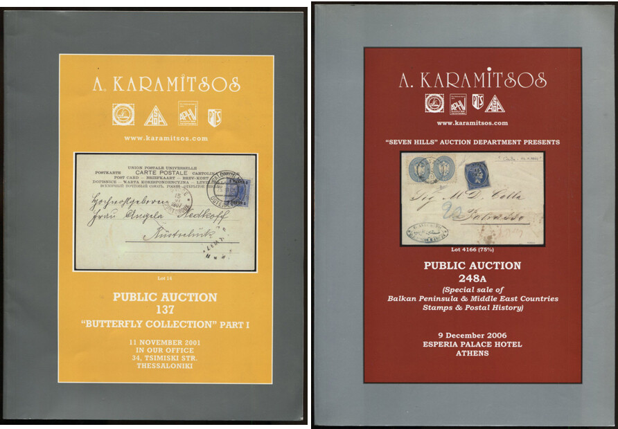 2 Greece Turkey Balkans Area Specialized Postal History Auction Catalogs 2001-06