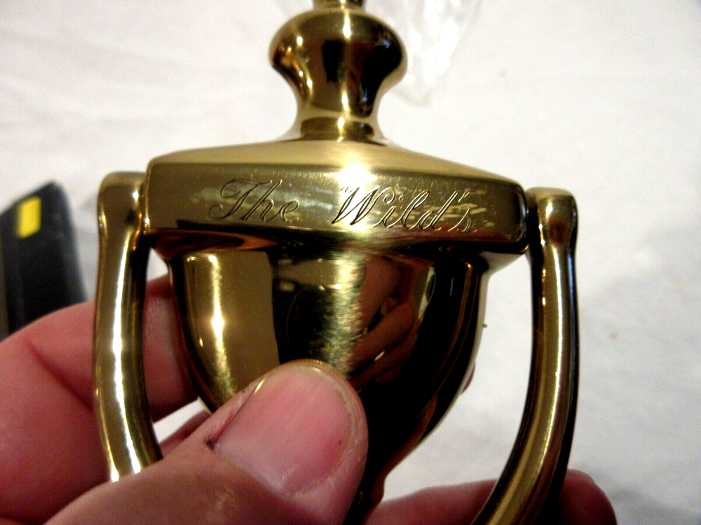Solid Brass/Engravable/Hand Crafted/Tarnish Resistant Door Knocker in Box