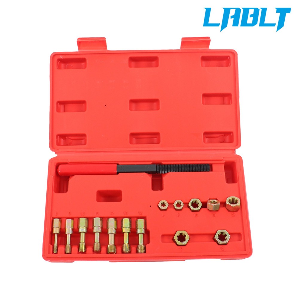 15pcs Metric Thread Chaser Set Rethread Repair Tool M6-M12 Thread Restorer Set