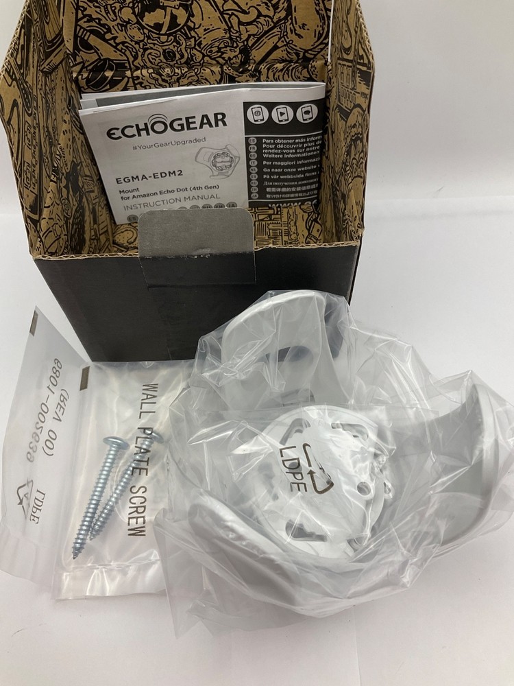 Made For Amazon Wall Mount, White, for Echo Dot (4th generation)