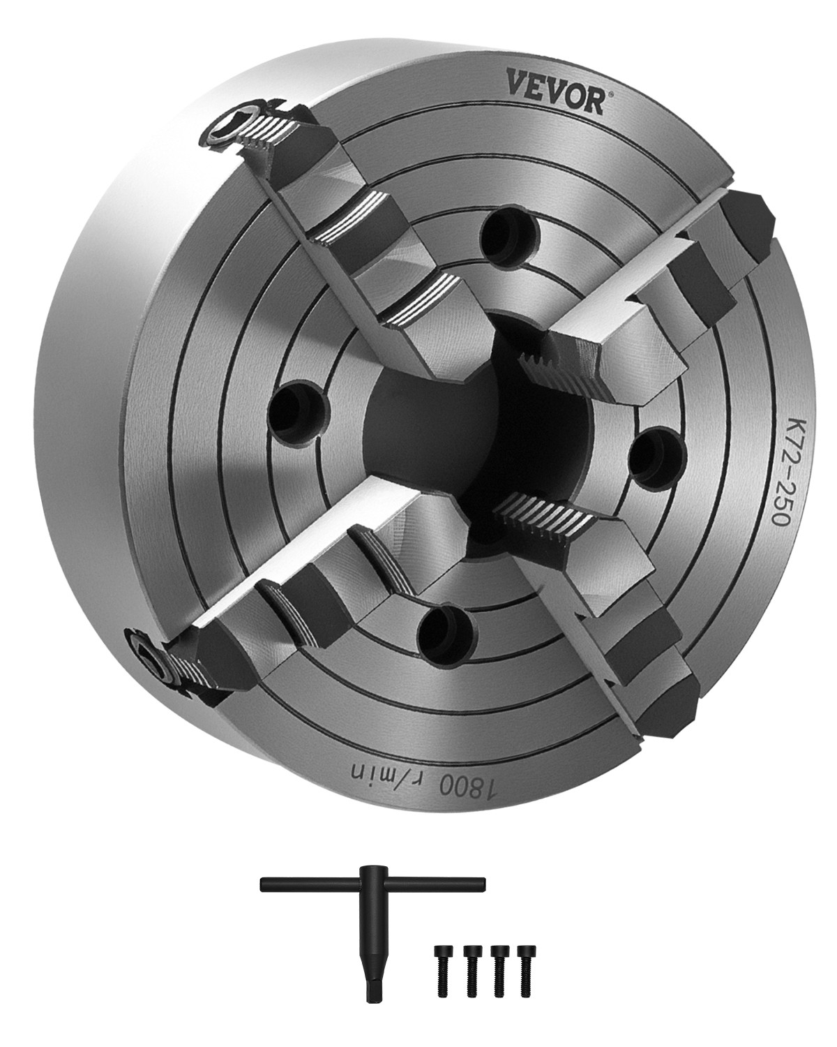 VEVOR 10 Inch 4-Jaw Self-Centering Lathe Chuck for Drilling Milling Machine