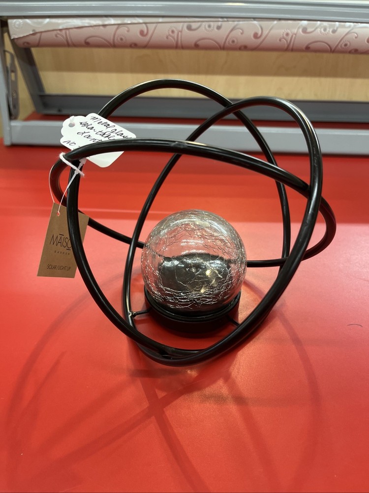 Metal Glass Solar Table Lantern