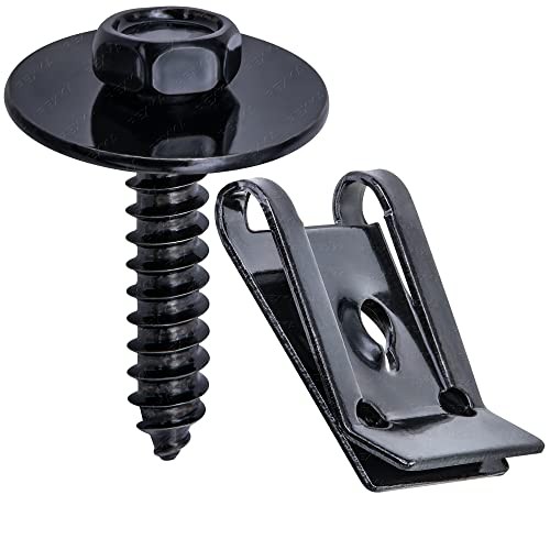 Rexka 20 Sets M4.2 Universal Fender Liner Engine Splash Shield Hex Head Screw
