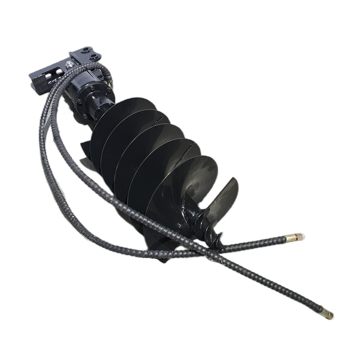 Agrotk Auger Drill Bit w/Hoses For Mini Excavator Drilling Attachment 0.8-1.8Ton
