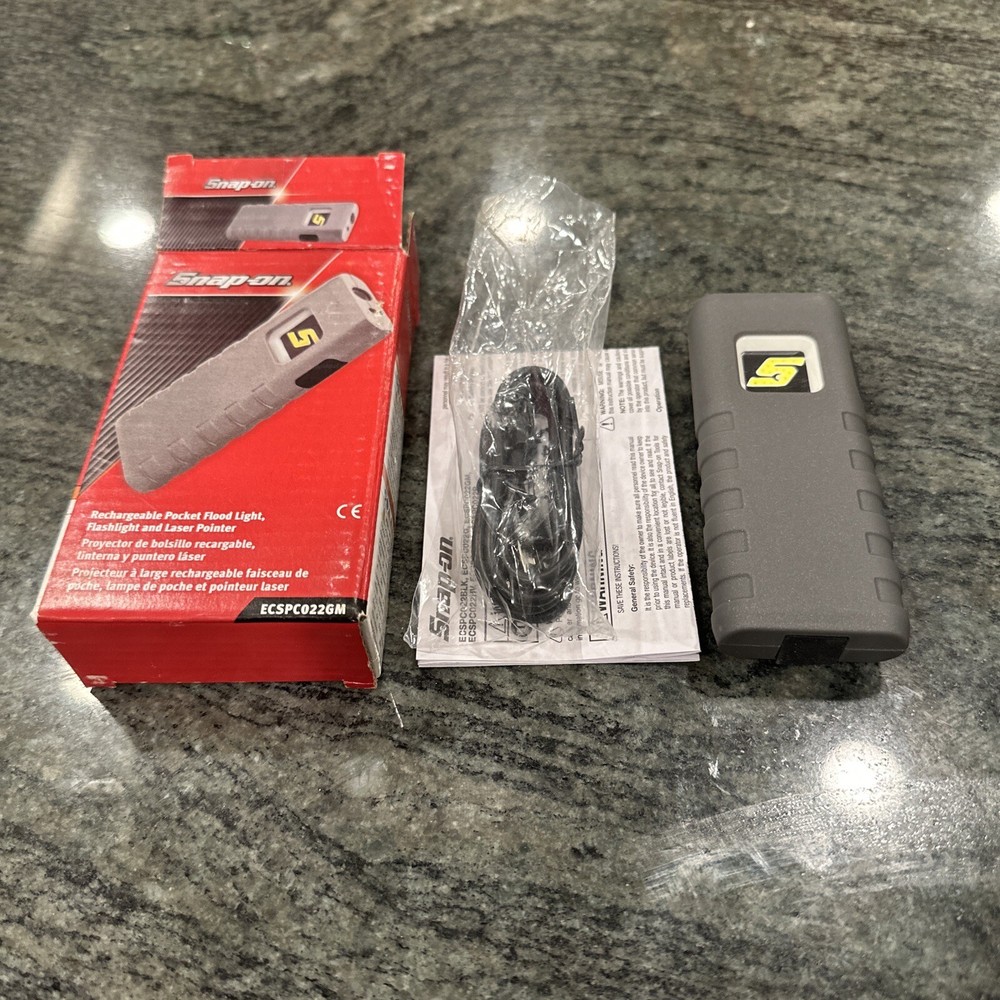 Snap On ecspc022gm Rechargeable Pocket Flood Light flashlight & laser Pointer