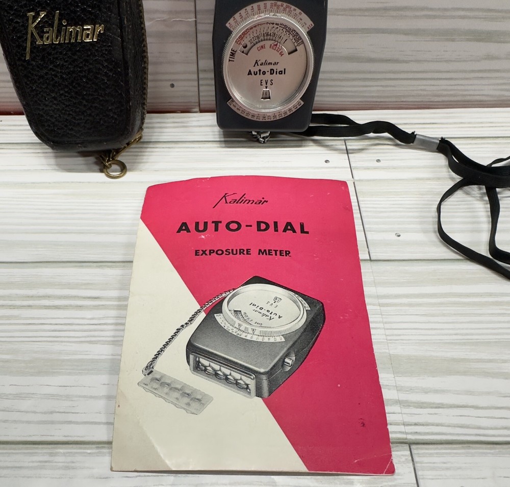 Kalimar Auto Dial EVS Exposure Meter w/Leather Case Chain - A1