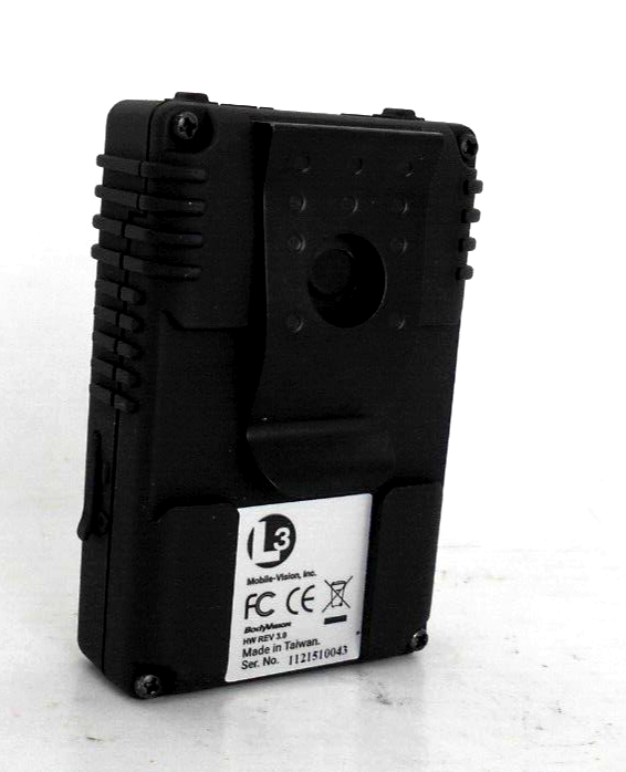 L3 BodyVision Mobile Vision Body Camera with CLIP (CAMERA ONLY)