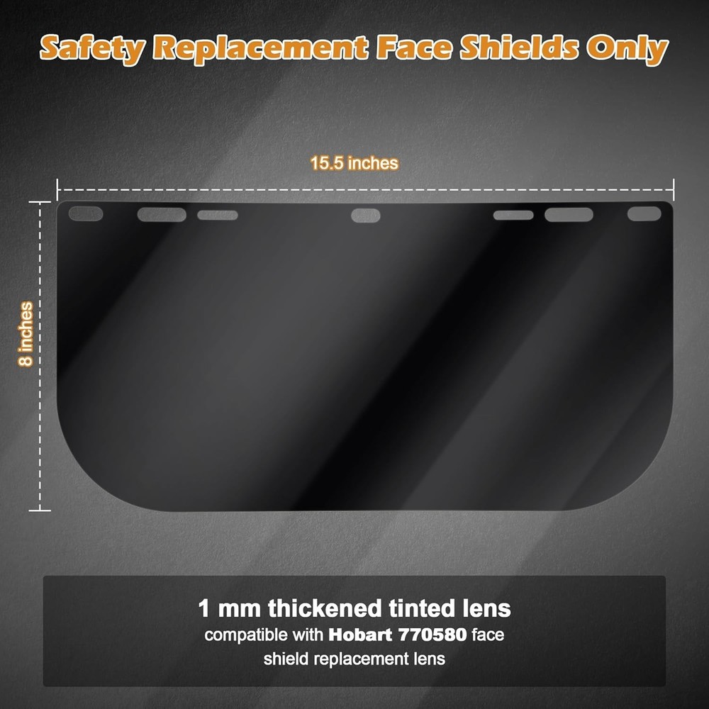 Tinted Full Face Shield Replacement Lens – Scratch-Resistant for All Activities