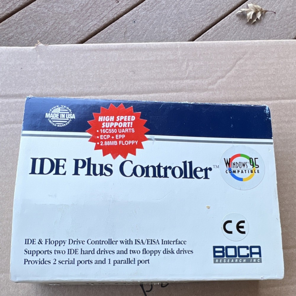 Boca Research IDE Plus Controller Card ISA/EISA IDE Floppy Serial Parallel