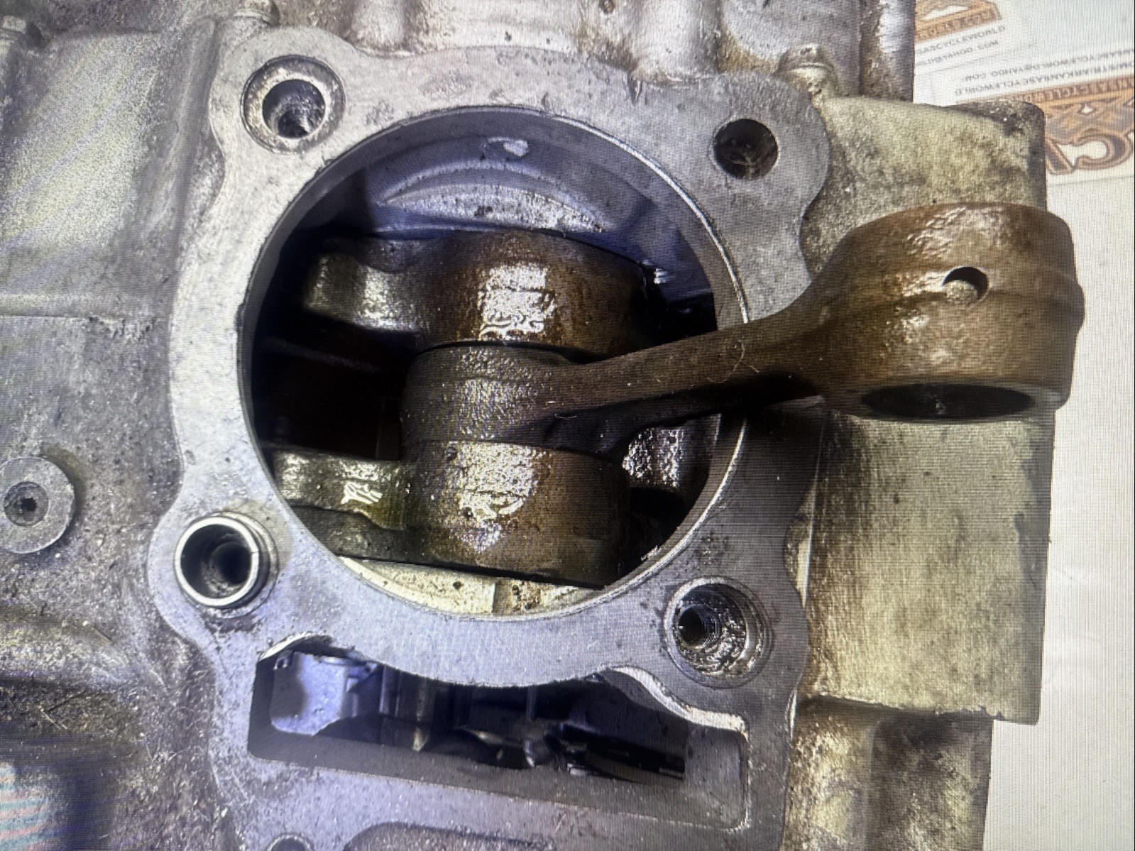 E1-2 Bottom Engine Motor Crankshaft 08 Yamaha Raptor 250 Atv YFM R Free Us Ship