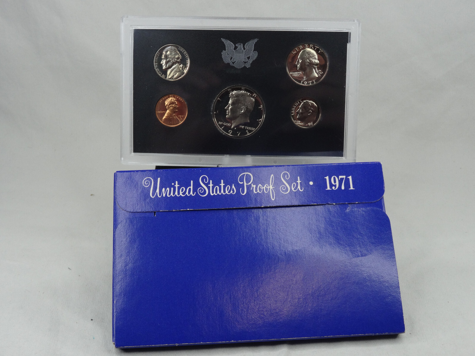1970-1979 Lot of 10 US Mint Proof Sets Decade 57 Coins 40% Silver Kennedy OGP