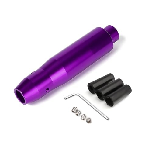 Automatic Shift Knob with Push Button, 5.7" Weighted Shifter Lever Purple