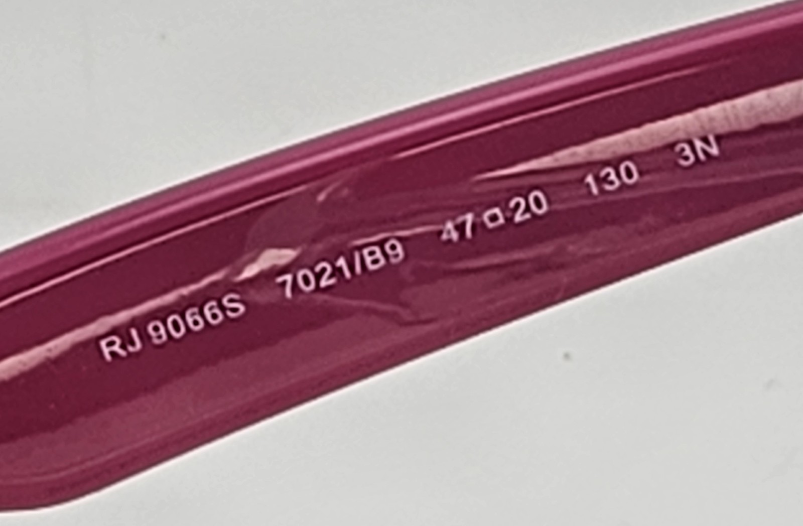 Ray-Ban Junior RJ9066S 7021/B9 47□20 130 Pink Black Mirror Sunglasses E5