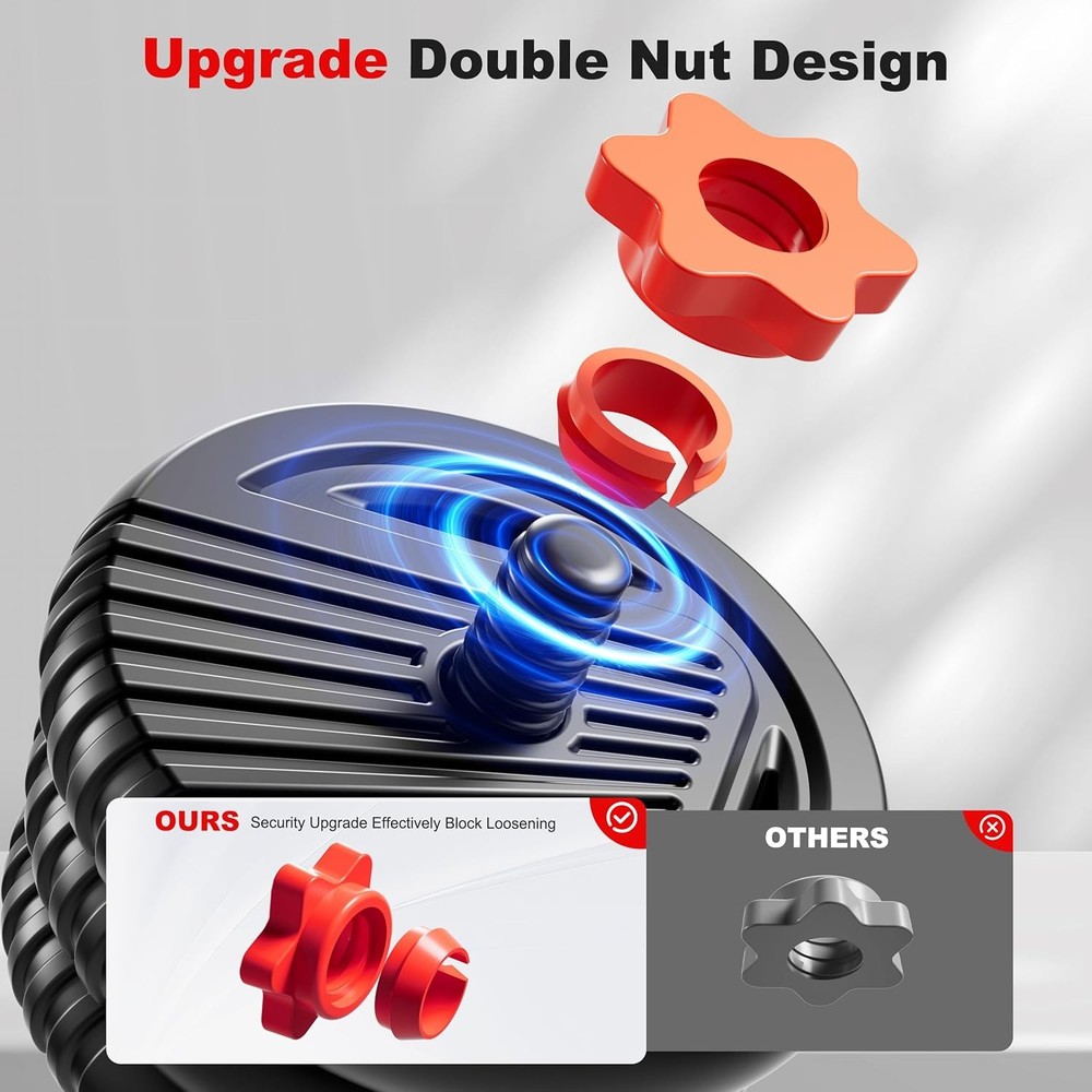 5-in-1 Adjustable Dumbbell Set 10-90lbs
