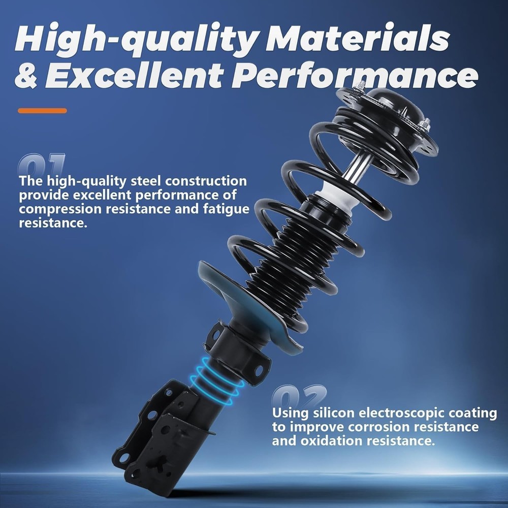 2PCS Front Shock Absorbers & Coil Spring Assembly Compatible for 2013-2017 Ho...