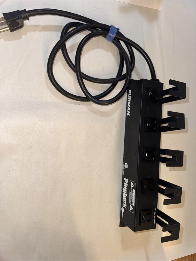 Furman Pluglock 5 Outlet Locking AC Adapter, 5' Cable