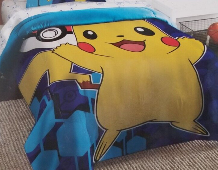 2 pc Pokemon Twin Comforter & Character Pillow Set NIP