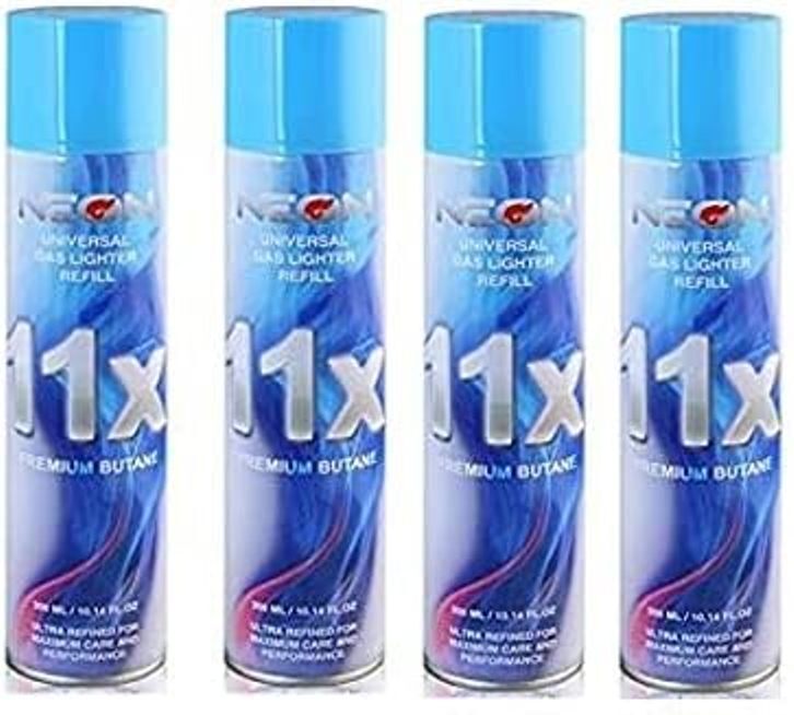 4 6 12 Can Neon 11X Refined Butane Lighter Gas Fuel Refill 300 mL Universal Tip