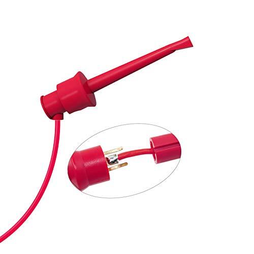 5 Pack Electrical Dual Lead Test Hook Clips Silicone Test Cables for Electronics