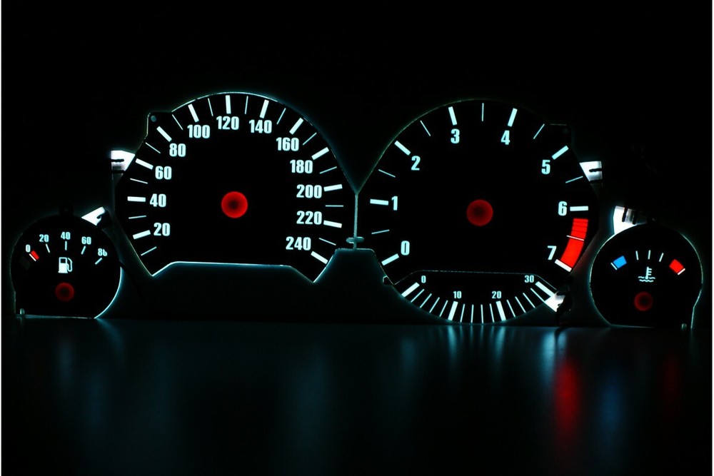 BMW E34 Original Design Glow Gauge Plasma Dials Speedometer Shift Indicato
