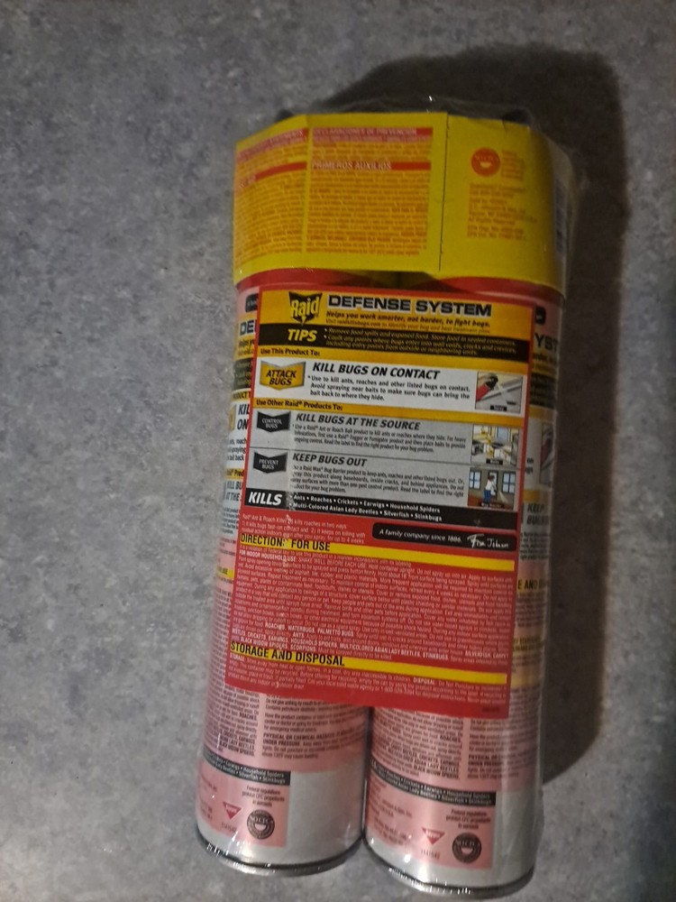 Raid Ant and Roach Spray. Value Pack. Fragrance Free