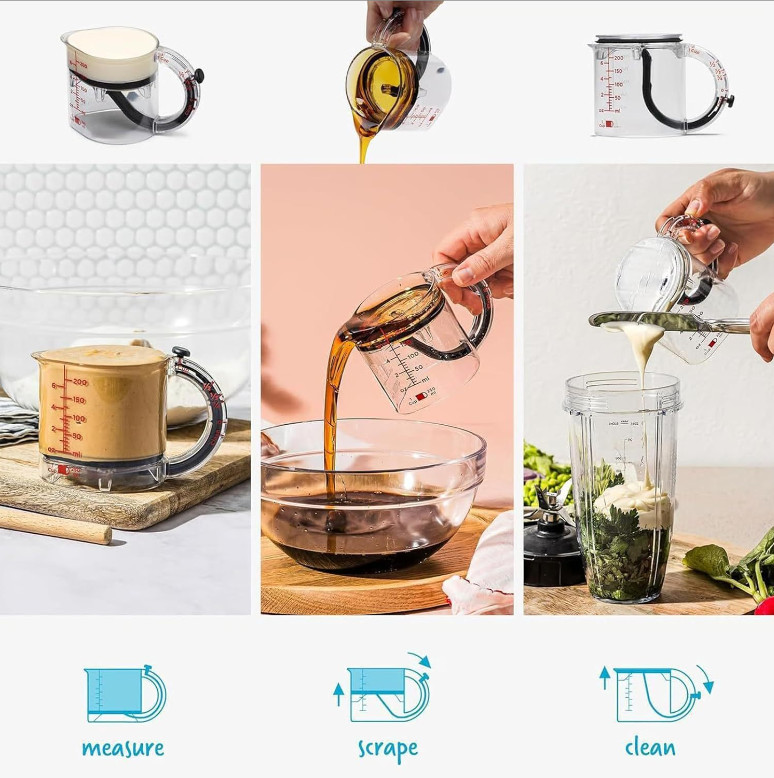 All-in-1 Adjustable Measuring Cup 4-In-1 Multi-Functional Measuring Cup