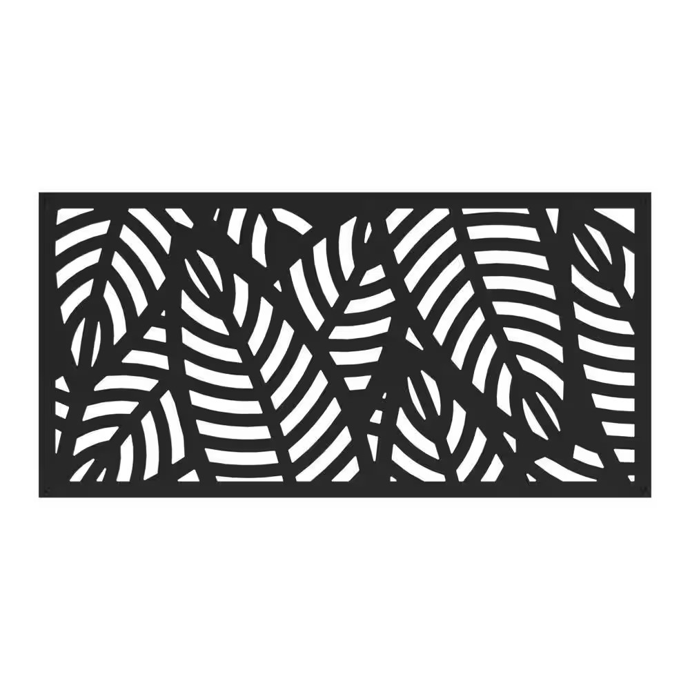 2 Ft. X 4 Ft. Sanibel Black Polypropylene Decorative Screen Panel