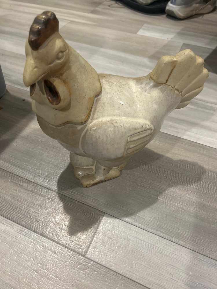 decorative ceramic hen figurine