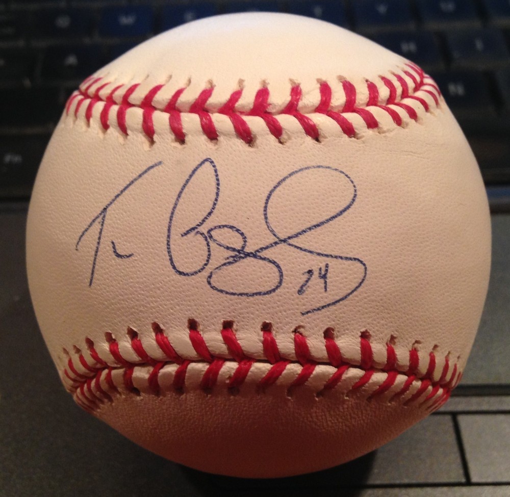 TOM GORZELANNY Autographed Signed OML Baseball SIDSGRAPHS
