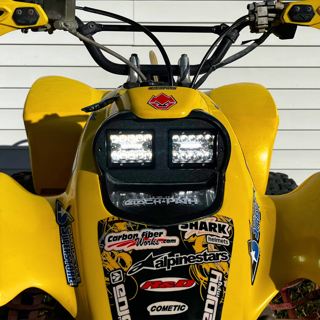 Honda 400ex Headlight ASSEMBLY: Aftermarket Pod light Headlight Assembly