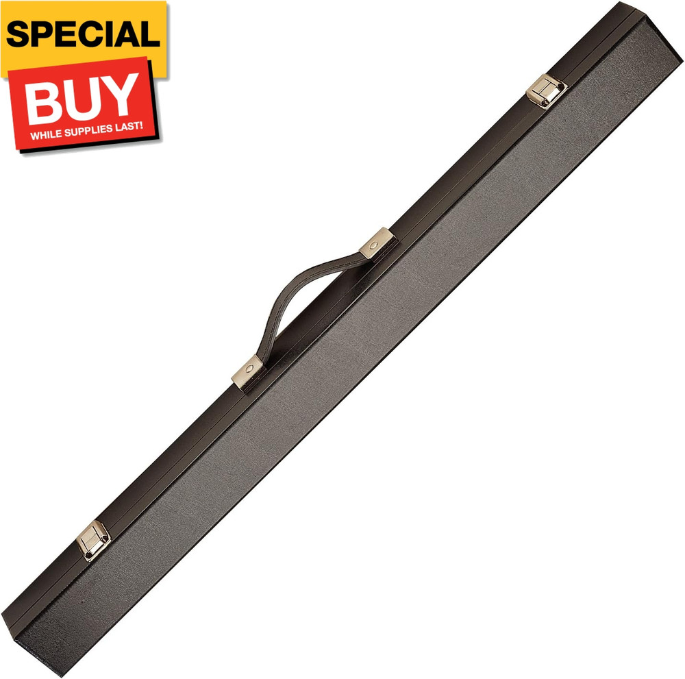C42 Black Vinyl Hard Box Pool Cue Case, Black