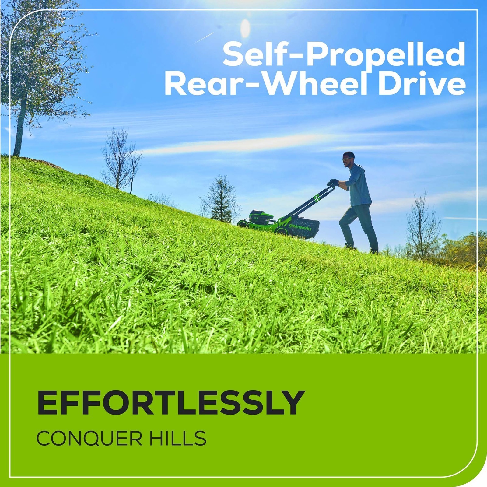 Greenworks 60V 22 inch Self-Propelled Lawn Mower w/ 8Ah Battery and 6A Charger