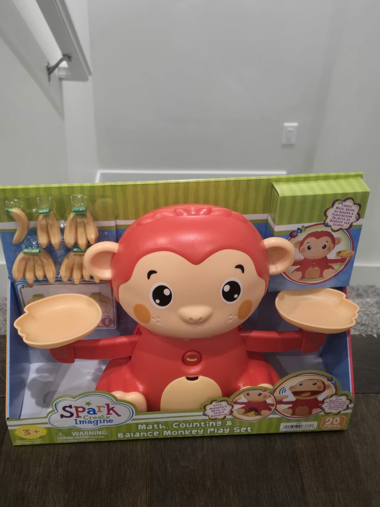 MATH, COUNTING & BALANCE MONKEY PLAY SET-SPARK CREATE IMAGINE. NEW