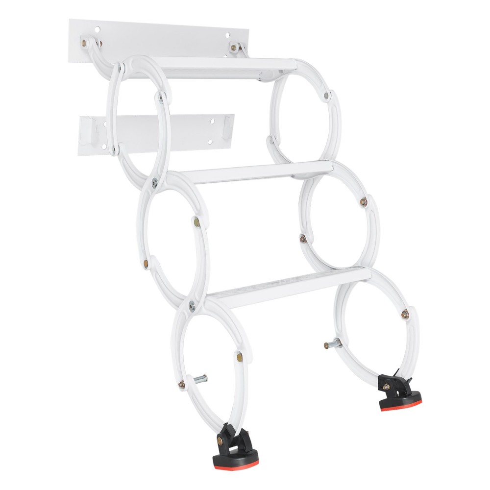 Wall Mounted Attic Ladder, Pull Down Telescoping Step Ladder, 3 Steps Ladder