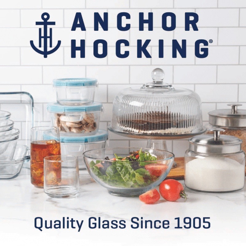 Glass Cracker Jar 2 Quart Food Storage Jar W/ Lid Stackable Durable Clear New
