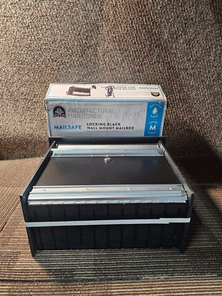 Architectural Mailboxes Wall Mount Mailbox Locking Black Medium-Sized Aluminum