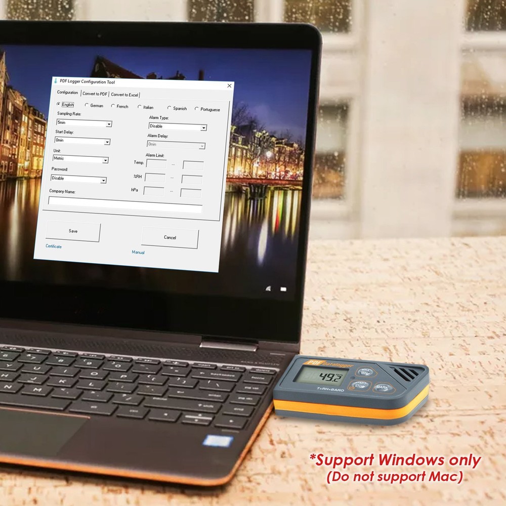 USB Temperature Humidity Barometric Pressure Data Logger Datalogger Recorder