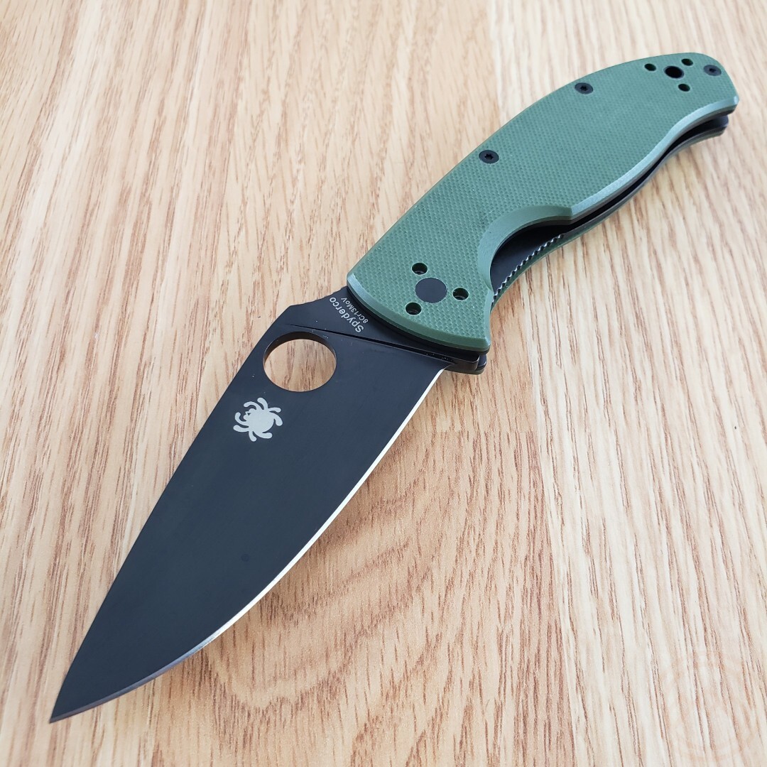 Spyderco Tenacious Linerlock Folding Knife 3.38" 8Cr13MoV Steel Blade G10 Handle