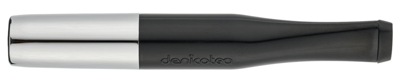 Denicotea Original - Silver & Black Cigarette Holder with 10 Free Filters  20242