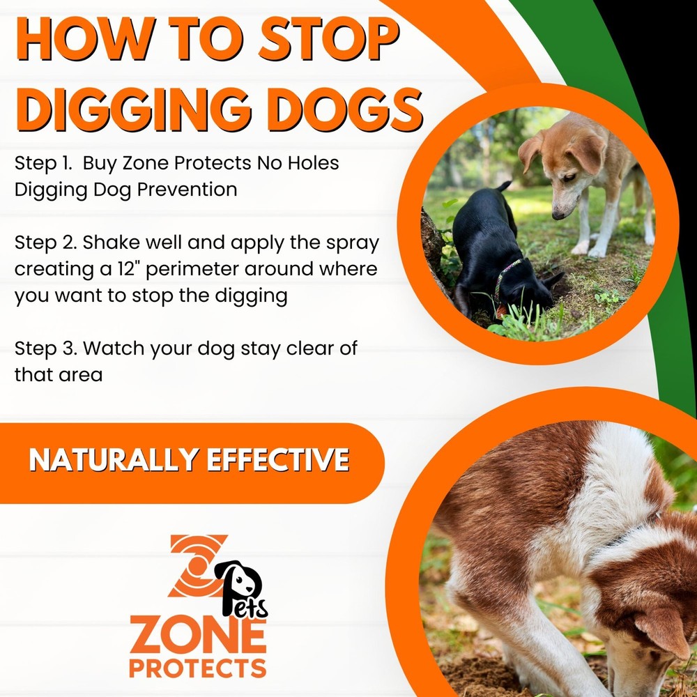 Stop Digging Dogs; Zone Protects No Holes Keeps Dogs Digging; Twin Pack Bundle