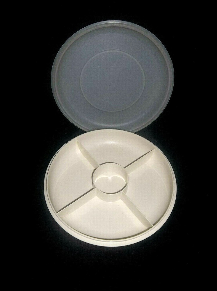 Tupperware Almond Small Serving Center with Cover