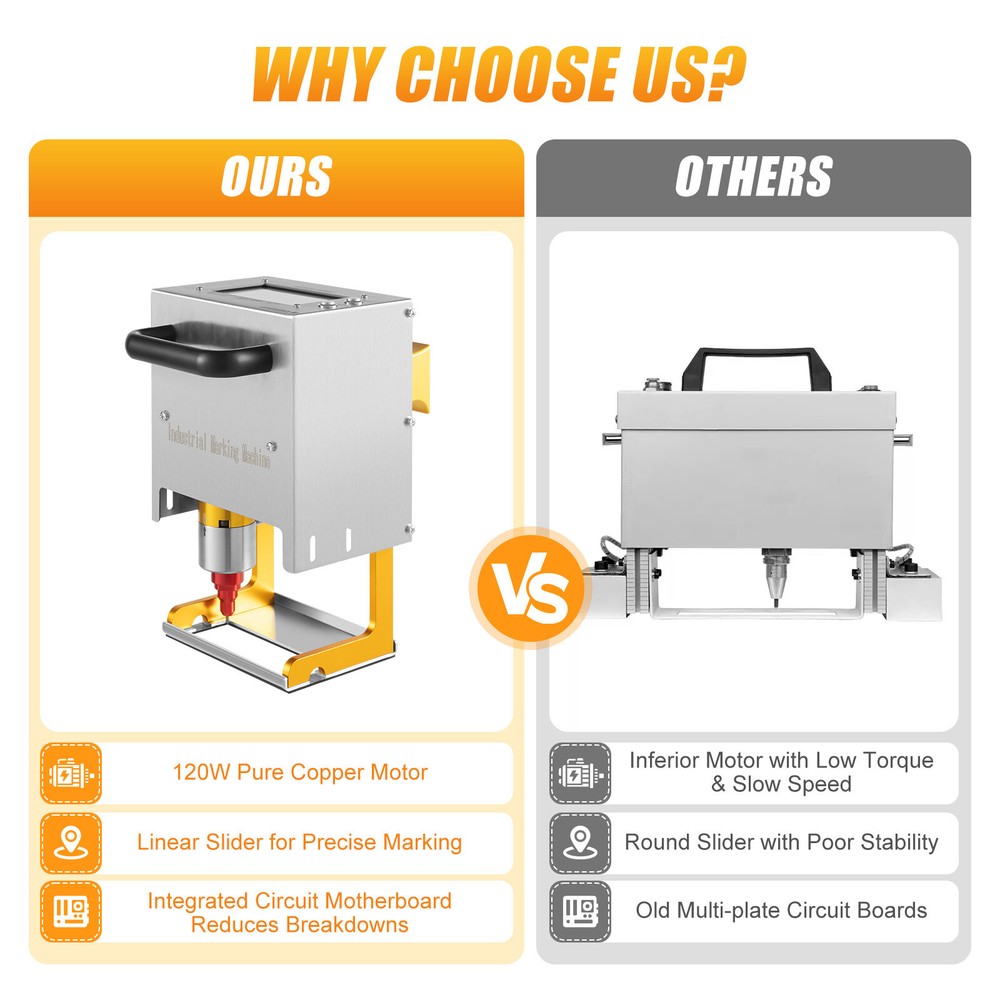 Portable Dot Peen Marking Machine Metal VIN Code Engraving Printer Touch Screen