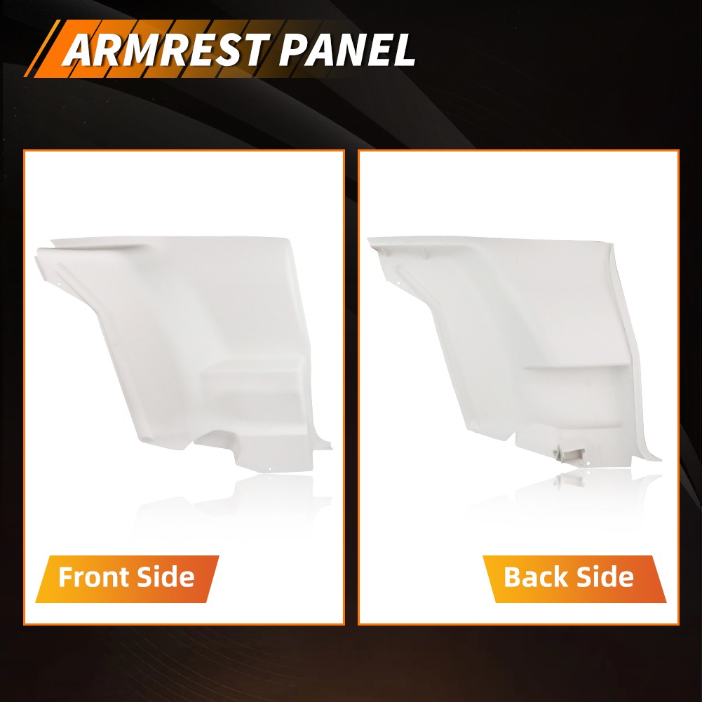 For 72-81 Camaro Firebird L&R Lower Plastic Rear Armrest Seat Side Panels White